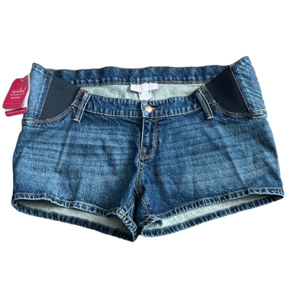 Isabel Maternity by Ingrid & Isabel Under Belly Midi‎ Maternity Jean Shorts 10